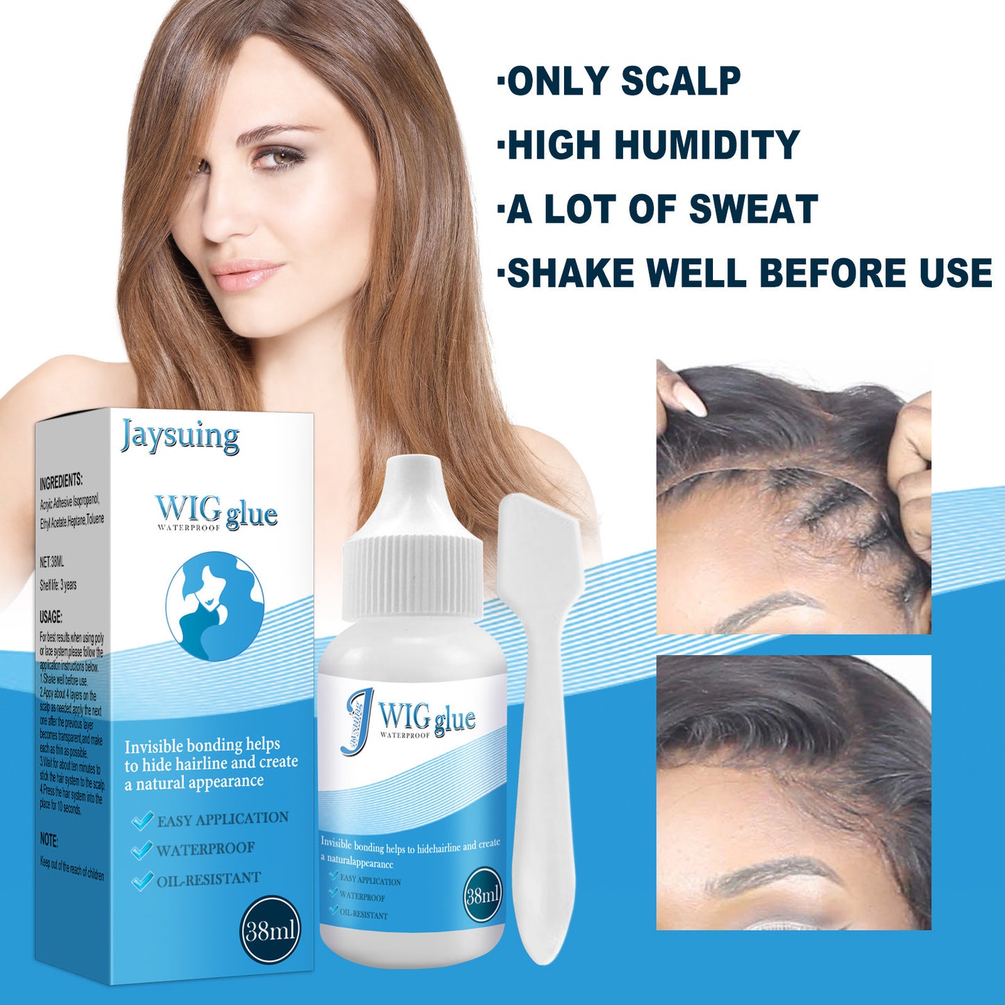 Seamless Wig Glue Lace Head Cover Does Not Hurt Skin